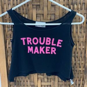 🌸 Girl’s Flowy Loose Fit Trouble Maker Tank Top Size 5